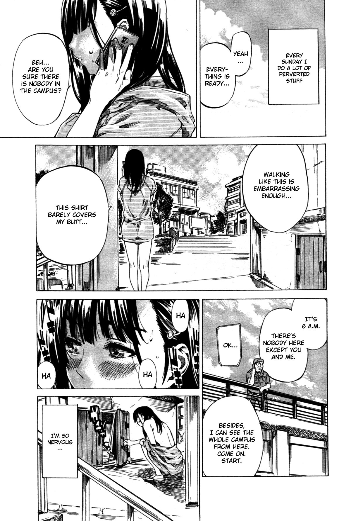 [MARUTA] キャンパス全裸調教は女子大生の快感 (COMIC 失楽天 2013年2月号) [英訳]