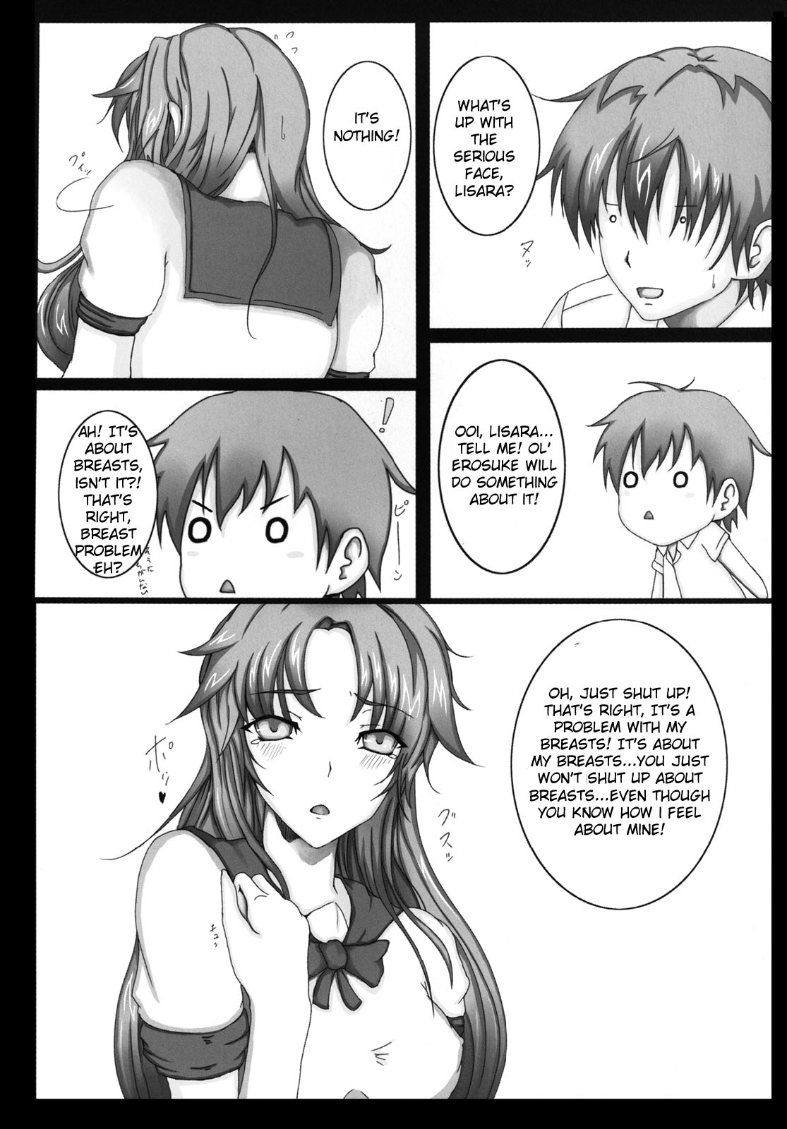 [もんすたー(じゃすてぃん)] Tits Up RISARA (だから僕は、Hができない。) [英訳]