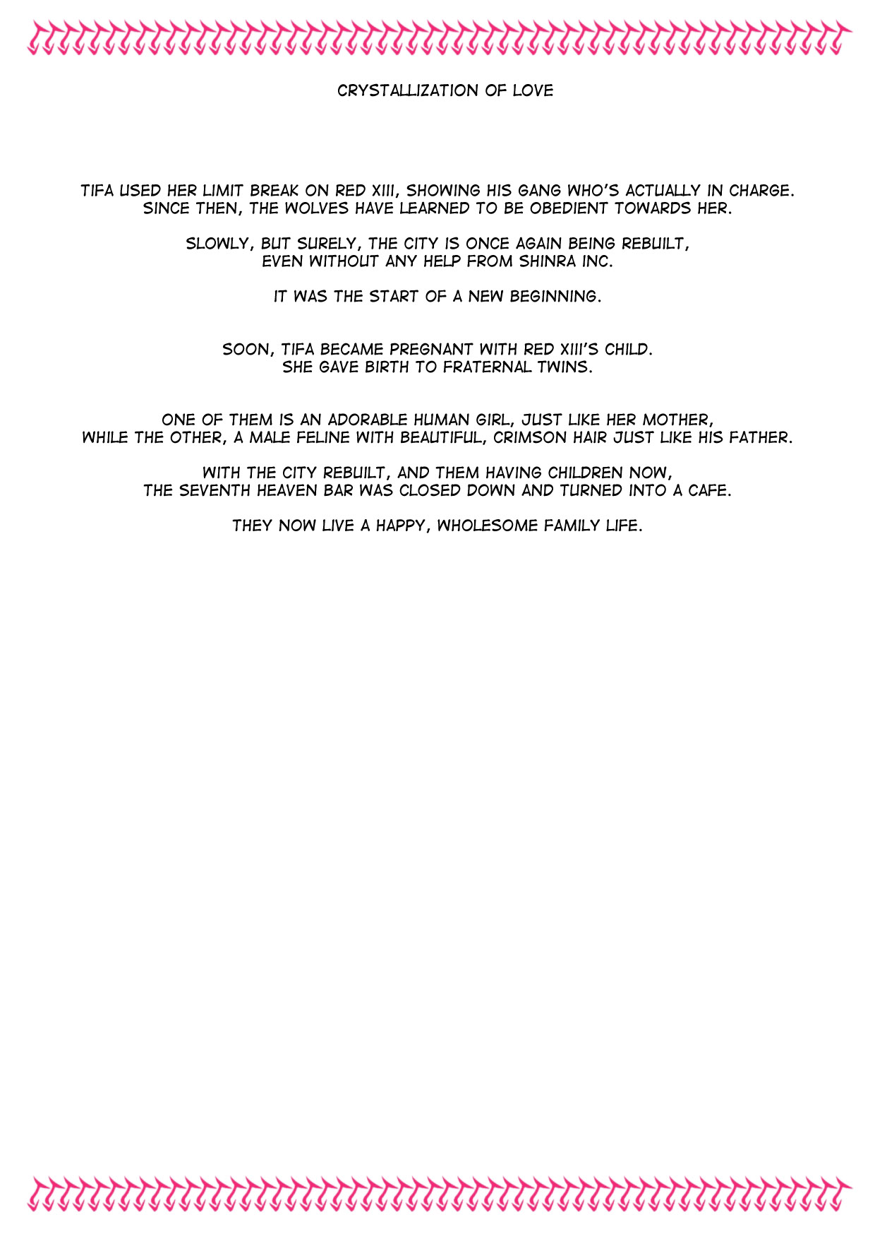 [蒼見鳥] ティフ○とオイラのセブンスヘブン (ファイナルファンタジーVII) [英訳]