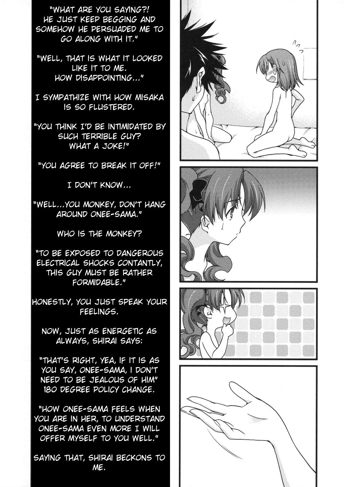 (COMIC1☆4) [恋愛漫画家 (鳴瀬ひろふみ)] BIRIBIRI syndrome (とある魔術の禁書目録) [英訳]