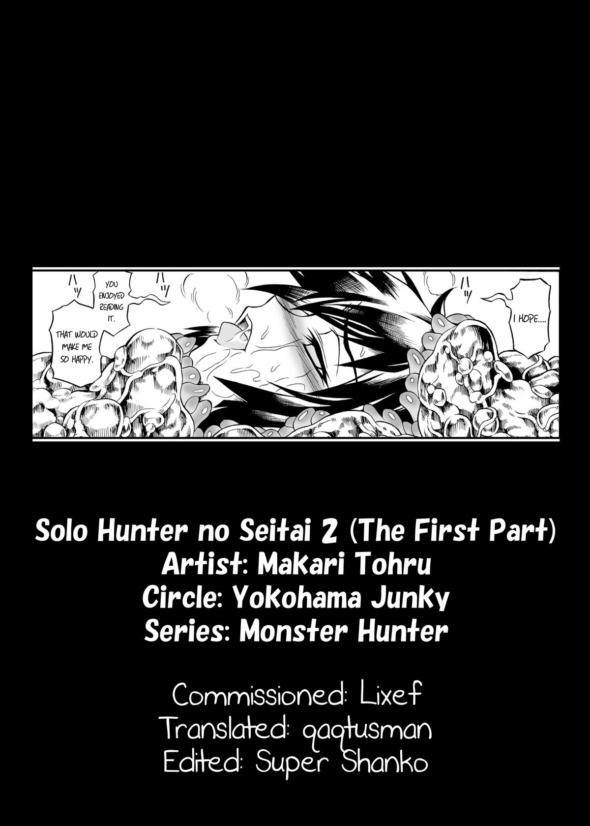 [Yokohama Junky (魔狩十織)] ソロハンターの生態2 the first part (モンスターハンター) [英訳] [DL版]