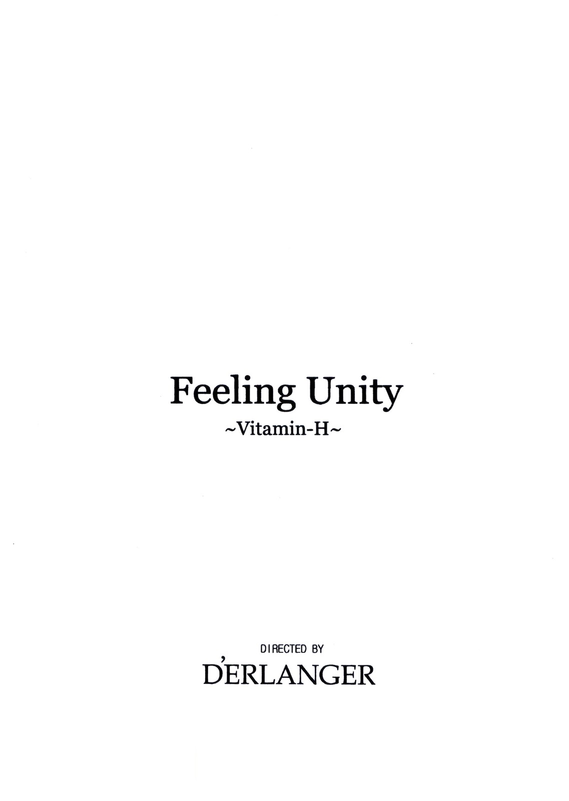 [D'ERLANGER (夜魔咲翔)] Feeling Unity