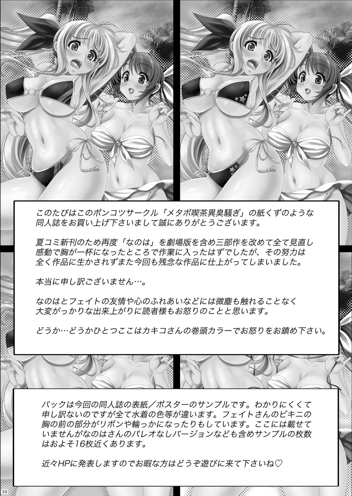 (C80) [メタボ喫茶異臭騒ぎ (いたちょう、カキコ)] 南の島で危機100発 (魔法少女リリカルなのは)