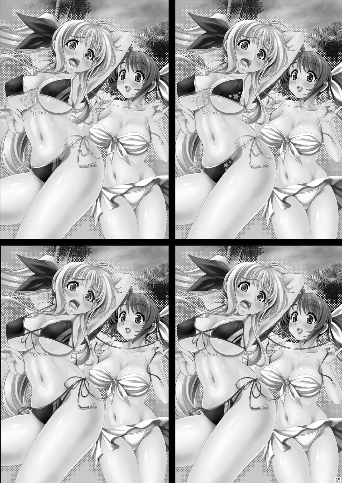 (C80) [メタボ喫茶異臭騒ぎ (いたちょう、カキコ)] 南の島で危機100発 (魔法少女リリカルなのは)