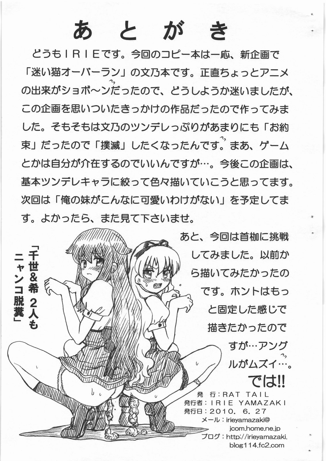 [RAT TAIL (IRIE YAMAZAKI)] MAYOINEKO FILE 芹沢 文乃 画像集 (迷い猫オーバーラン!)