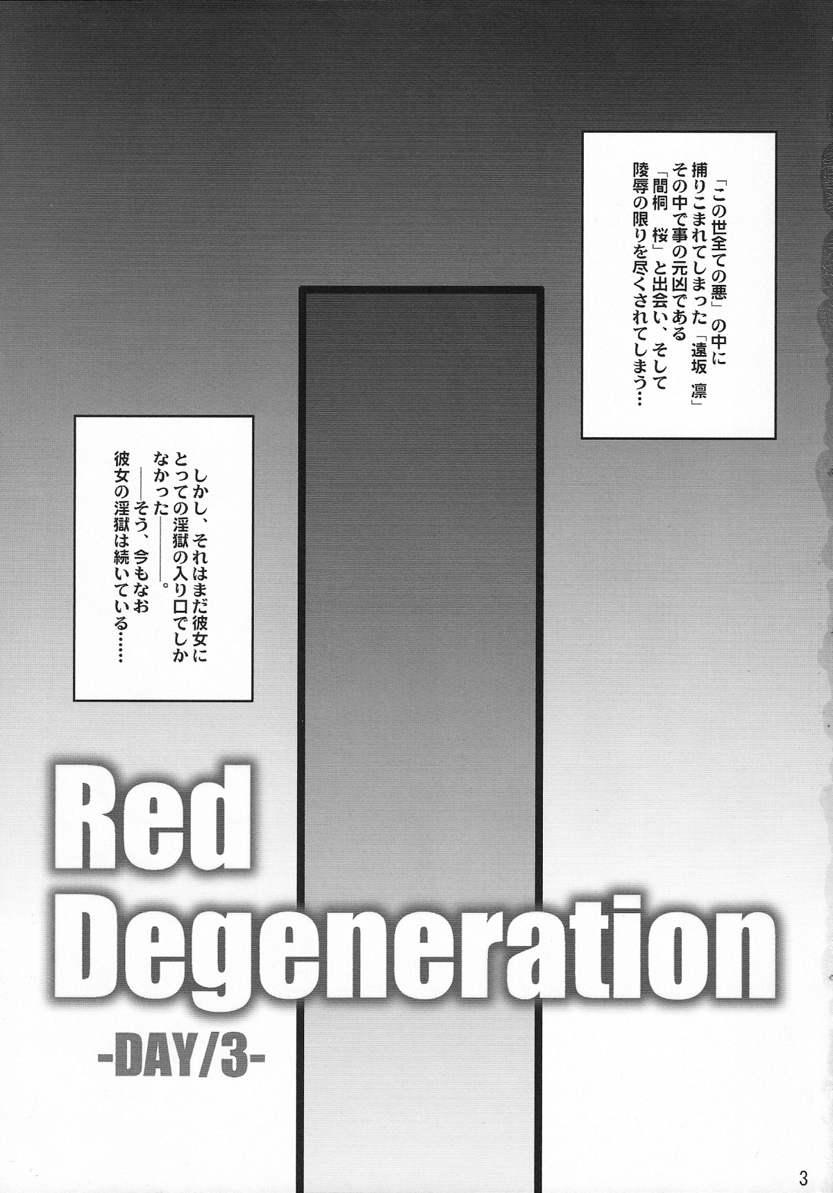 (COMIC1☆2) [H・B (B-RIVER)] Red Degeneration -DAY/3- (Fate/stay night)