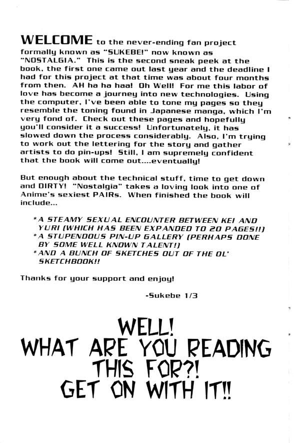 [Sukebe 1/3] Nostalgia Preview (Yet Another Ashcan) (ダーティーペア)