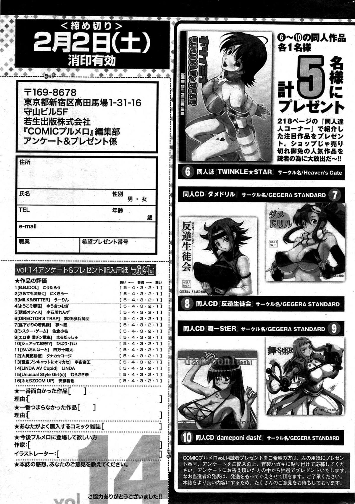 COMIC プルメロ 2008年02月号 vol.14