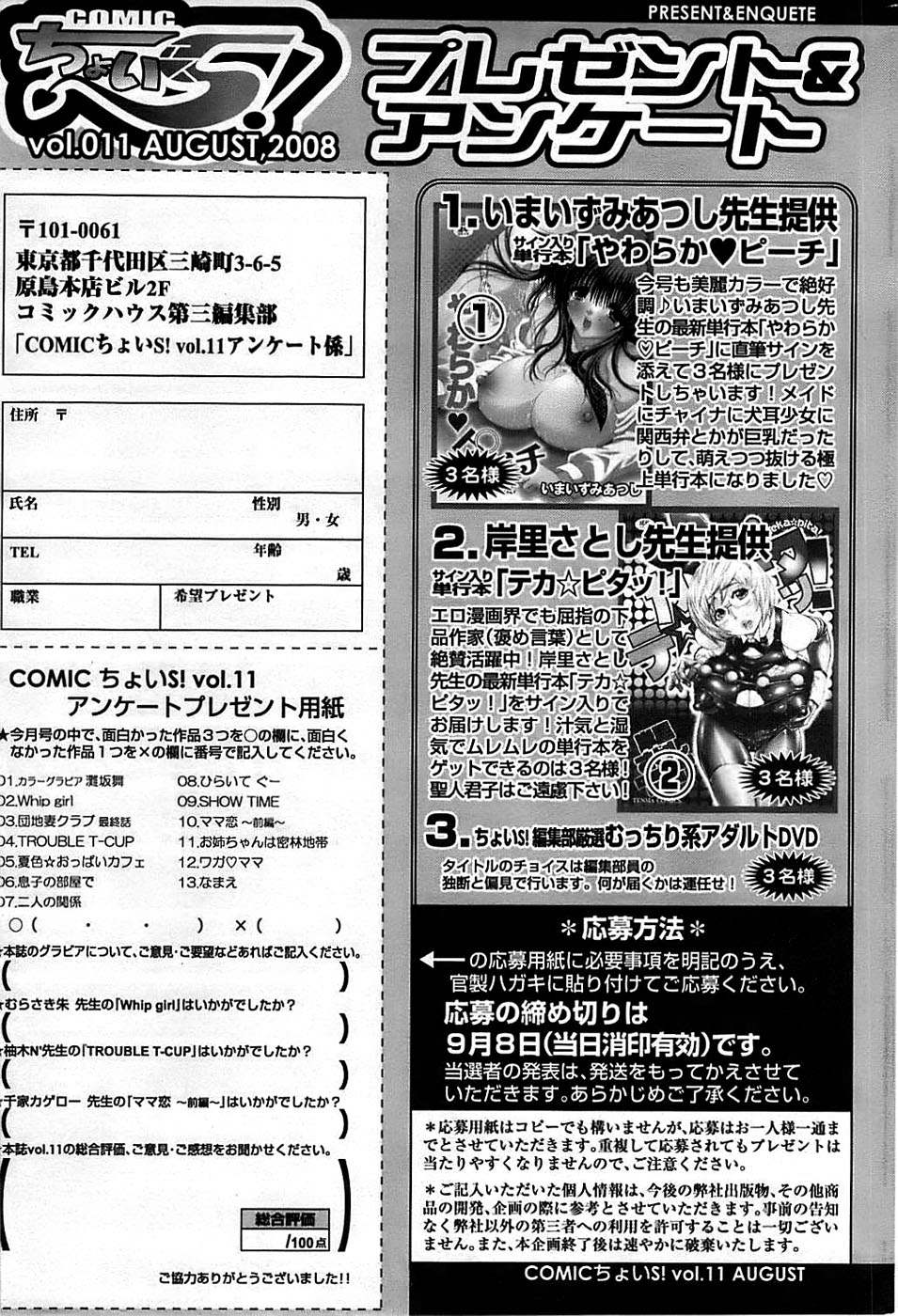 COMIC ちょいエス! 2008年08月号 Vol.11