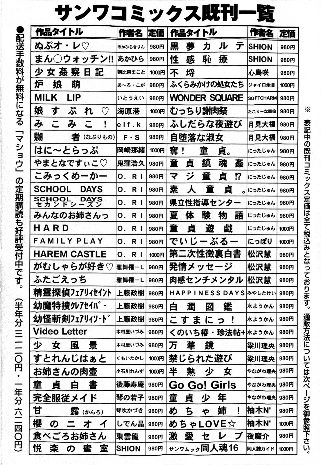 コミック・マショウ 2009年4月号