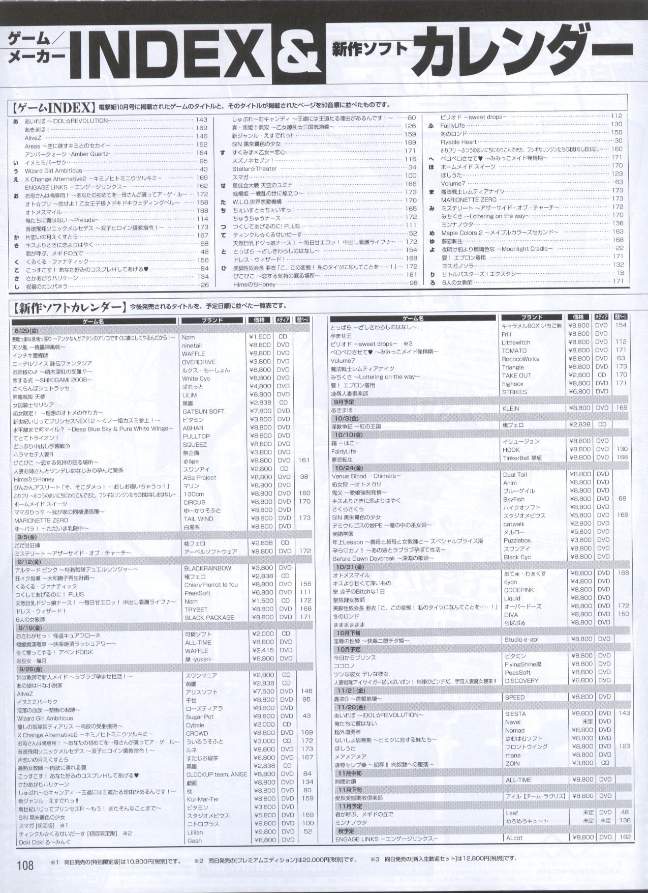 電撃姫 2008年10月号