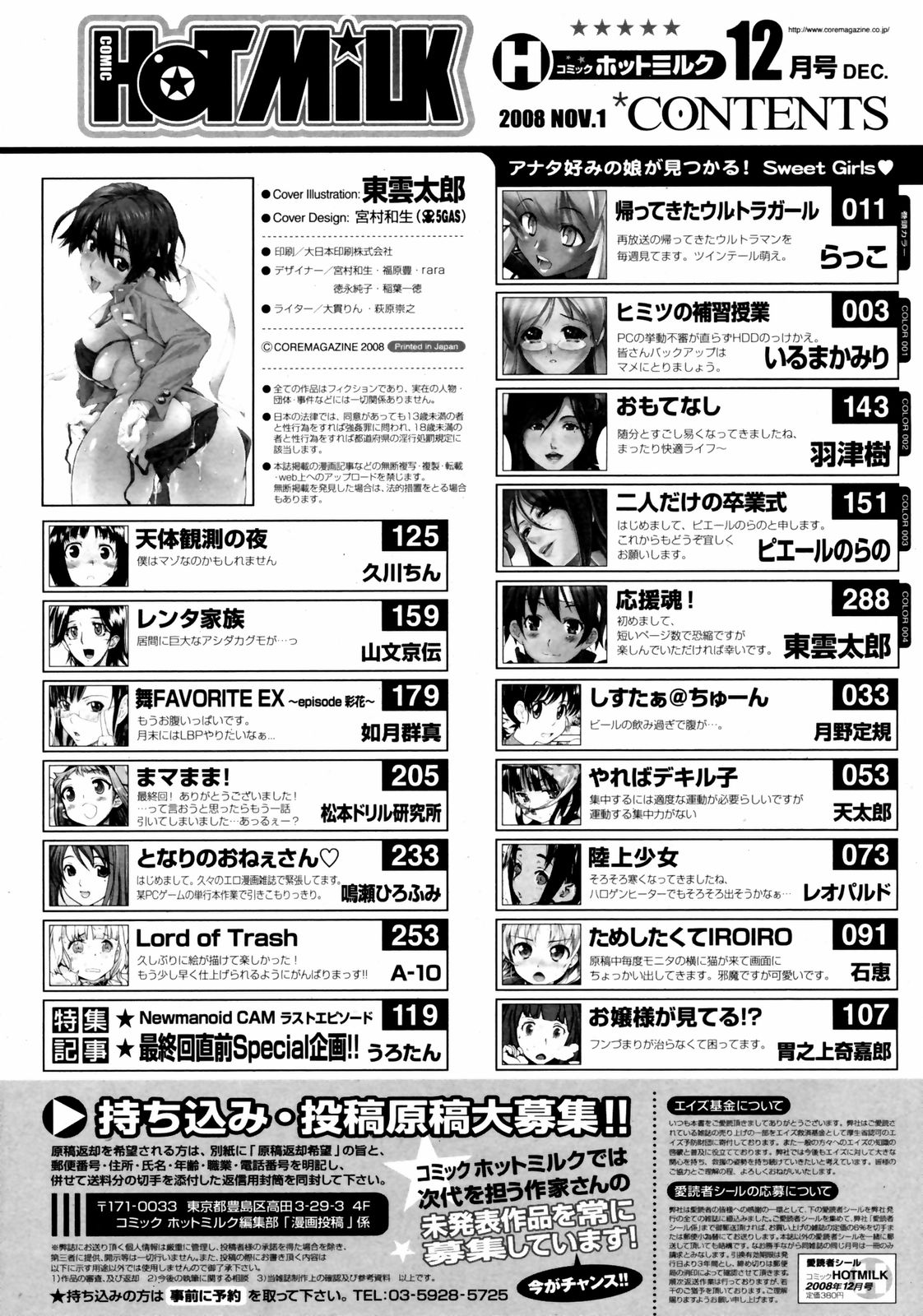 コミックホットミルク 2008年12月号