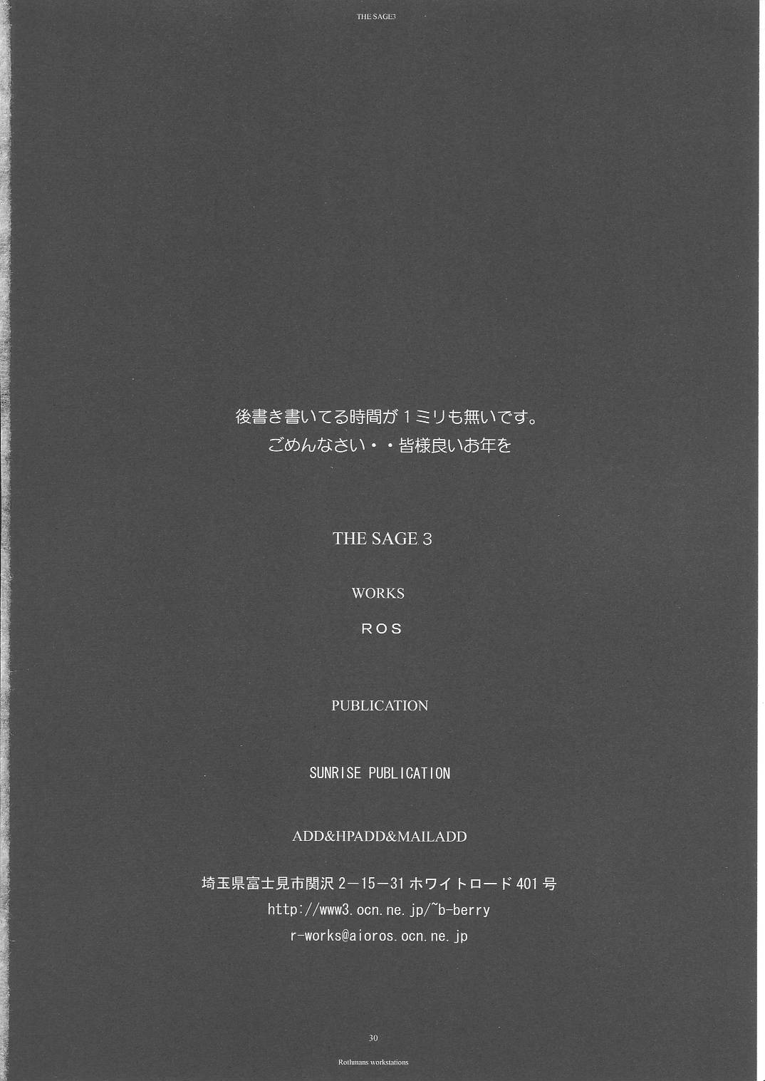 (C69) [R-WORKS (ROS)] THE SAGE 3 (Fate/stay night)