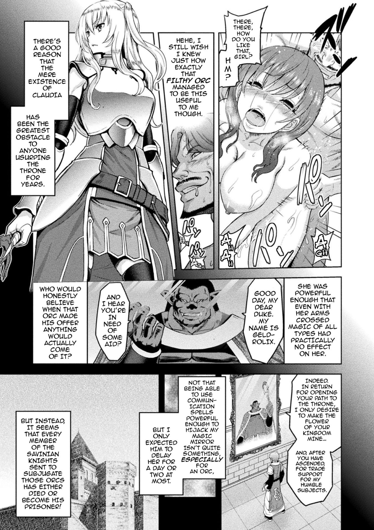 [山田ゴゴゴ] エローナ ~オークの淫紋に侵された女騎士の末路~ 1-6話 [英訳]
