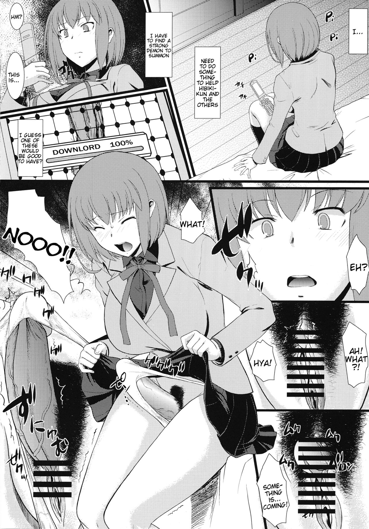 (サンクリ60) [集団暴力 (むらさき朱)] 夜の天使 ～ペニスを弄り自慰へと狂う7日間～ (デビルサバイバー2) [英訳]