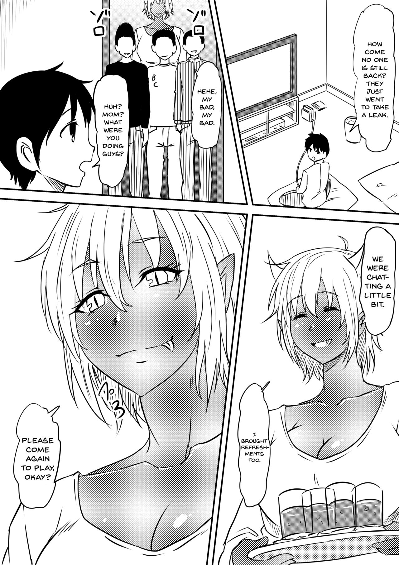 [三毛蔵亭] 悪魔に魂を売った母が淫魔ビッチへと変貌していく話 [英訳] [ページ欠落]