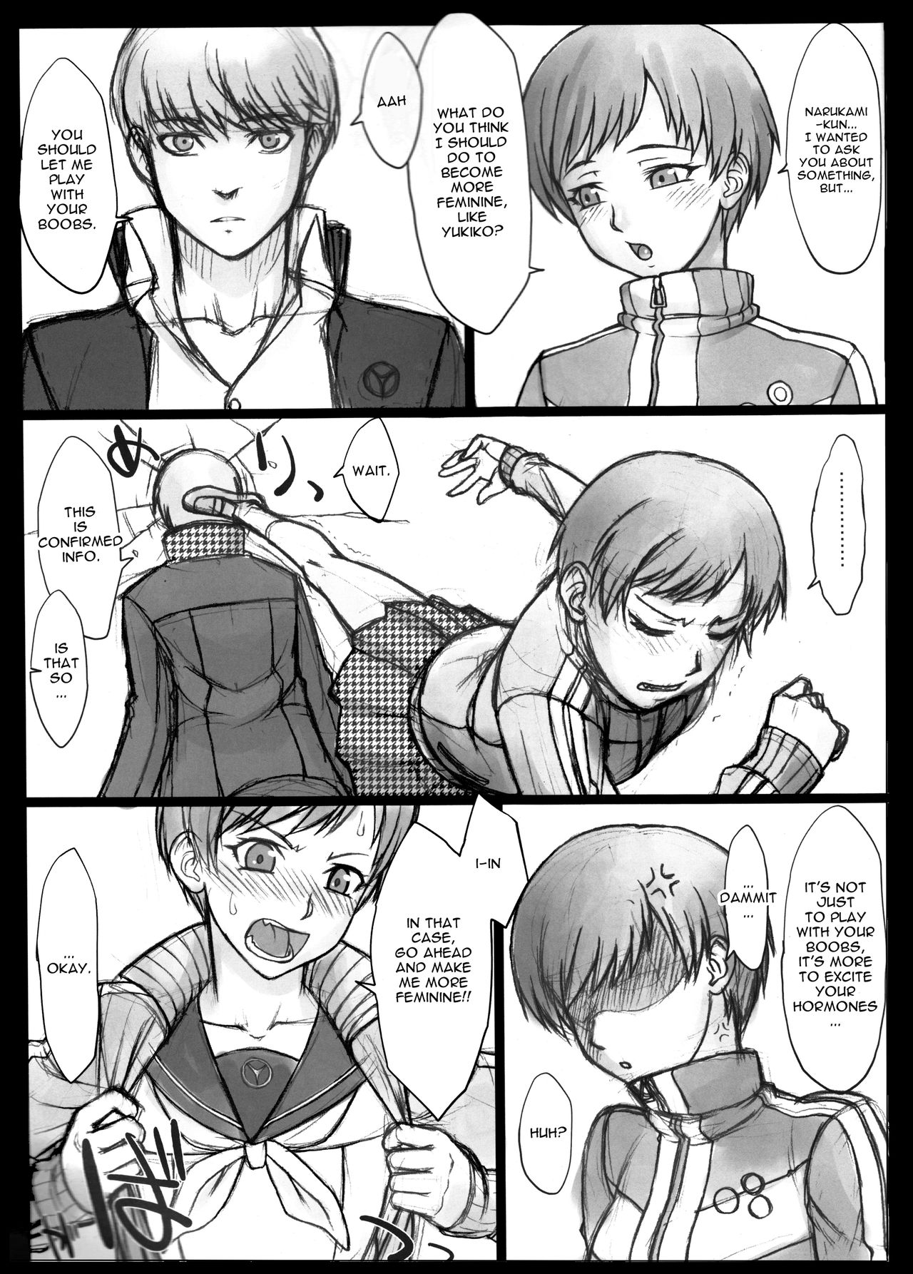 (サンクリ54) [流弾屋、 百々ふぐり (BANG-YOU、 しんどう)] Pesorna (ペルソナ4) [英訳]