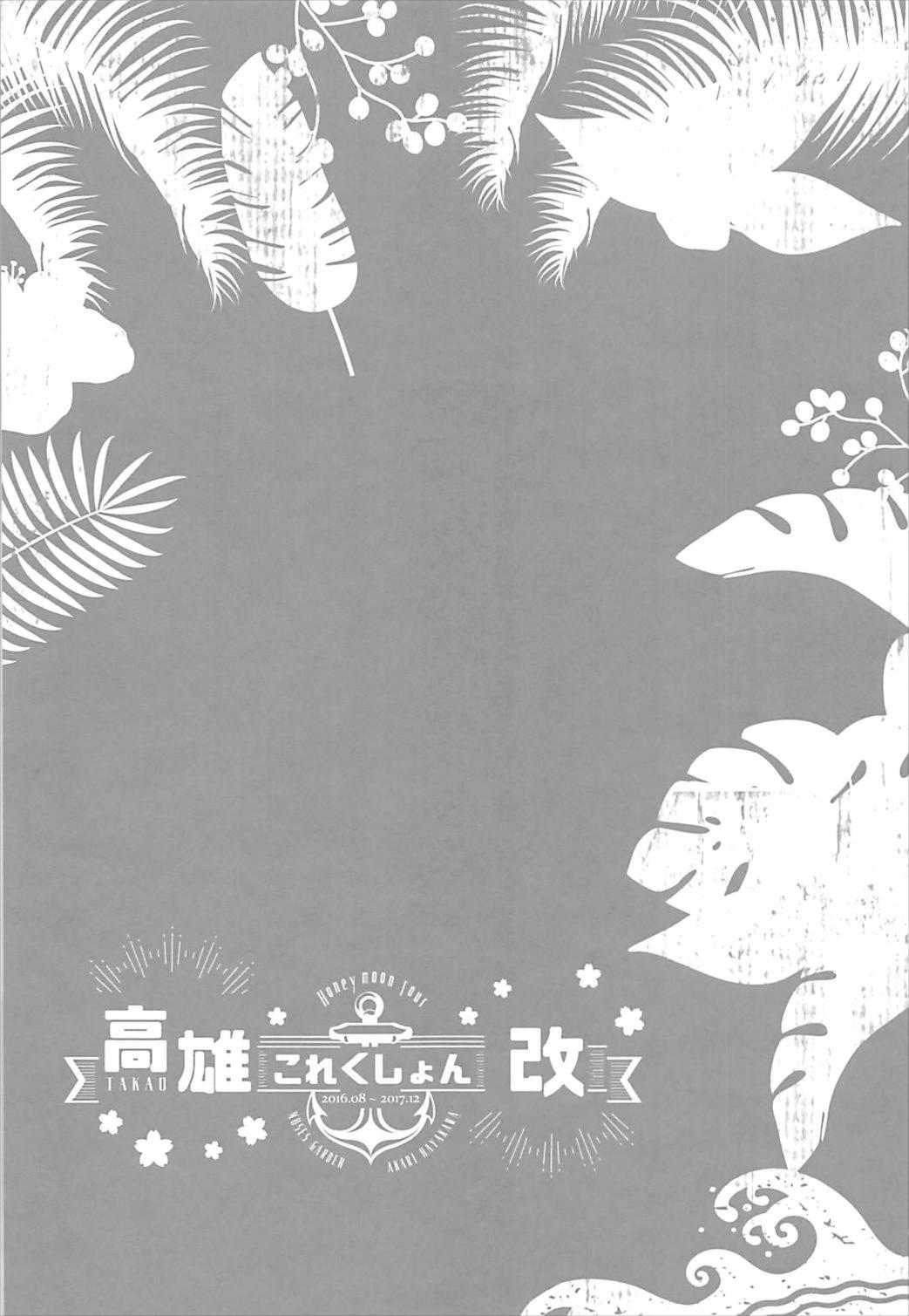 (C93) [MUSES GARDEN (早川あかり)] 高雄これくしょん改 Honeymoon Tour (艦隊これくしょん -艦これ-)