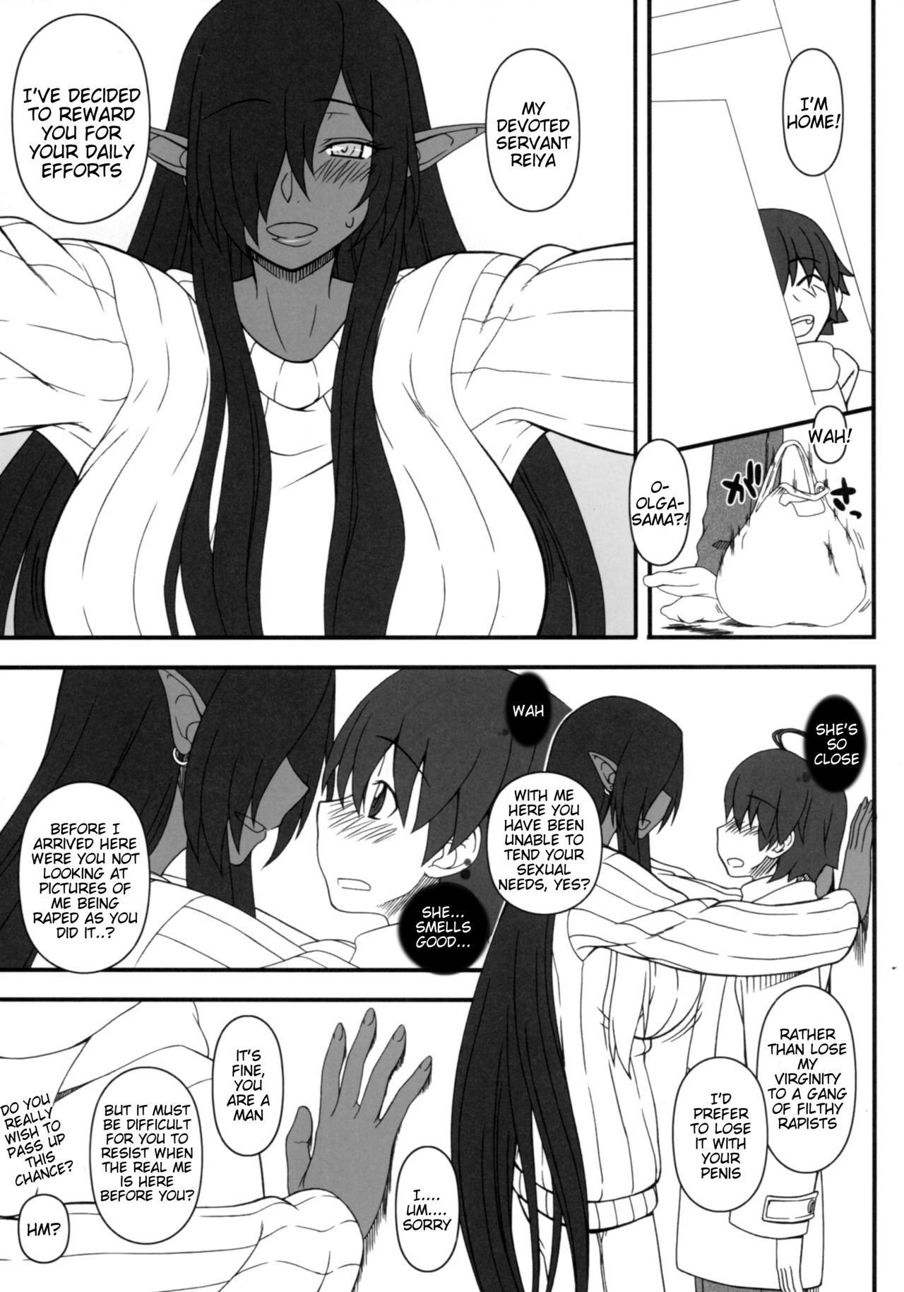 (C93) [我チ○コ書房 (孤蛮屋こばん)] 黒の女王の異世界性活 (黒獣～気高き聖女は白濁に染まる～) [英訳]