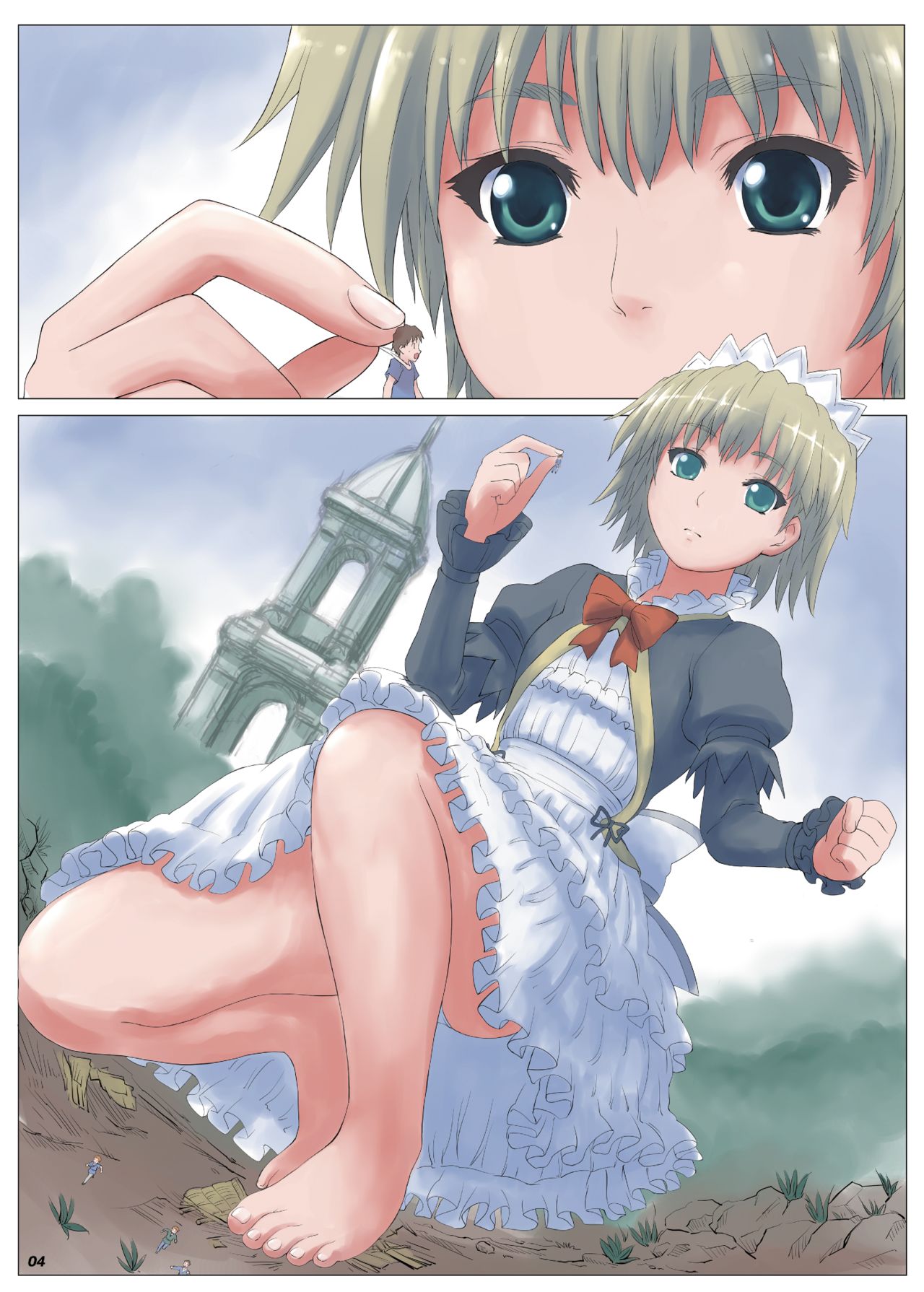 [阿修羅女画帖 (よろず)] 不思議な巨大少女惑星【彩】 [DL版]