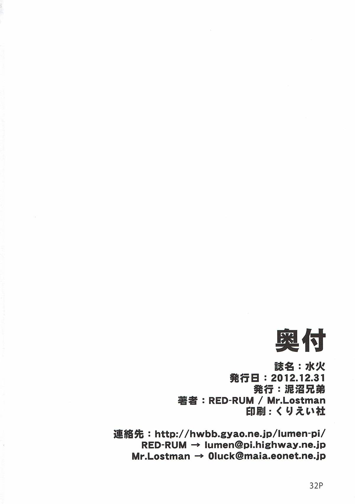 (C83) [泥沼兄弟 (RED-RUM, Mr.Lostman)] 水火 (美少女戦士セーラームーン)