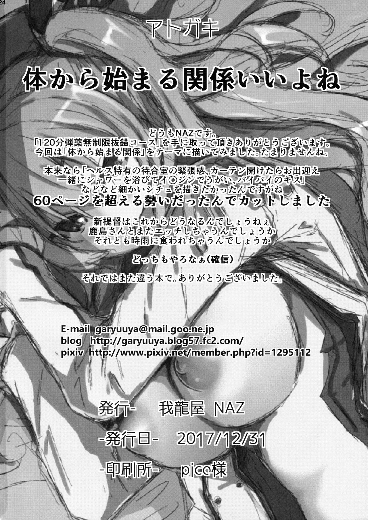(C93) [我龍屋 (NAZ)] 120分弾薬無制限抜錨コース (艦隊これくしょん -艦これ-)