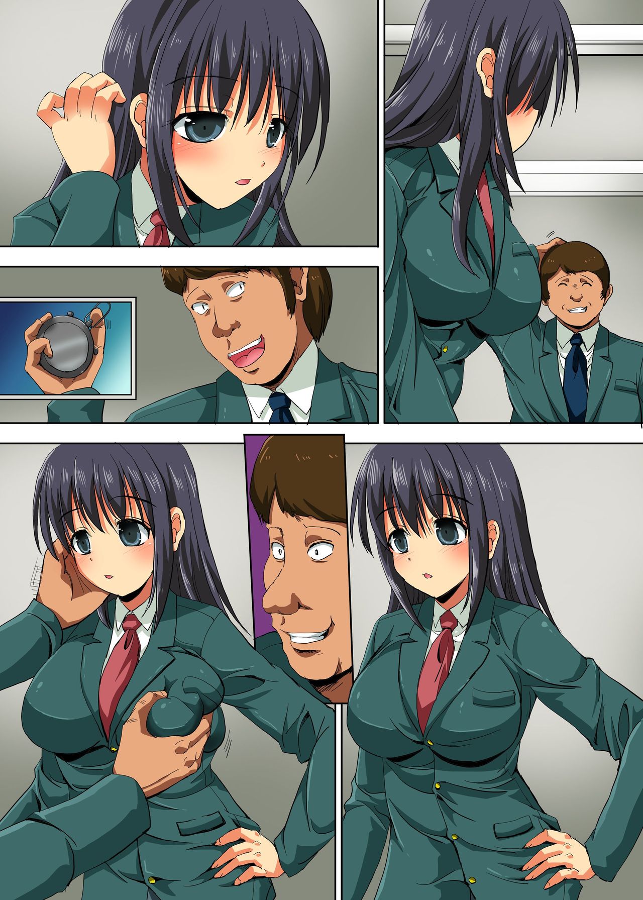 [hcom] 時間停止ウォッチ～学校で偉そうな女子会長を止めて生ハメ調教中