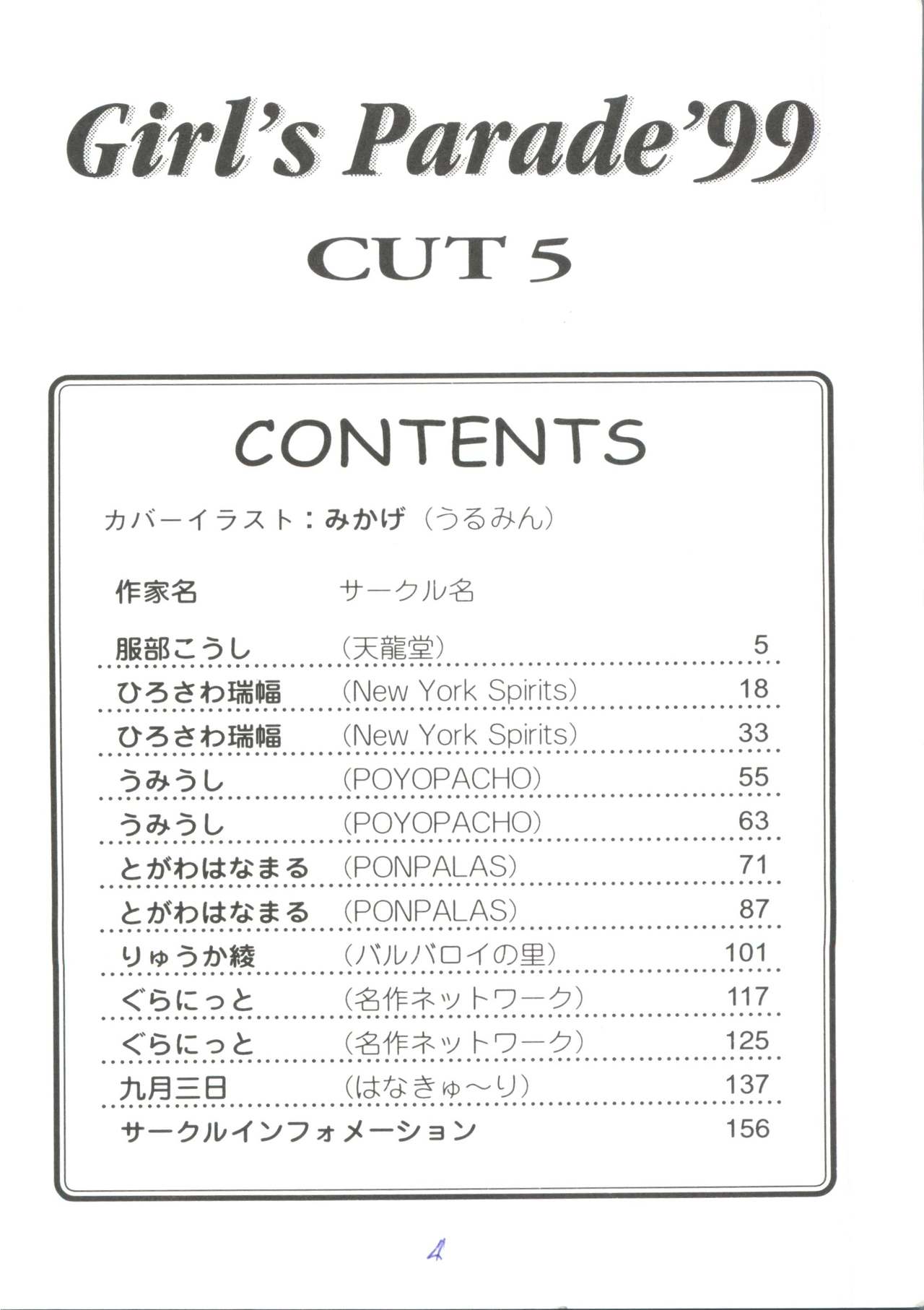 [アンソロジー] ガールズパレード'99 CUT 5 (よろず)
