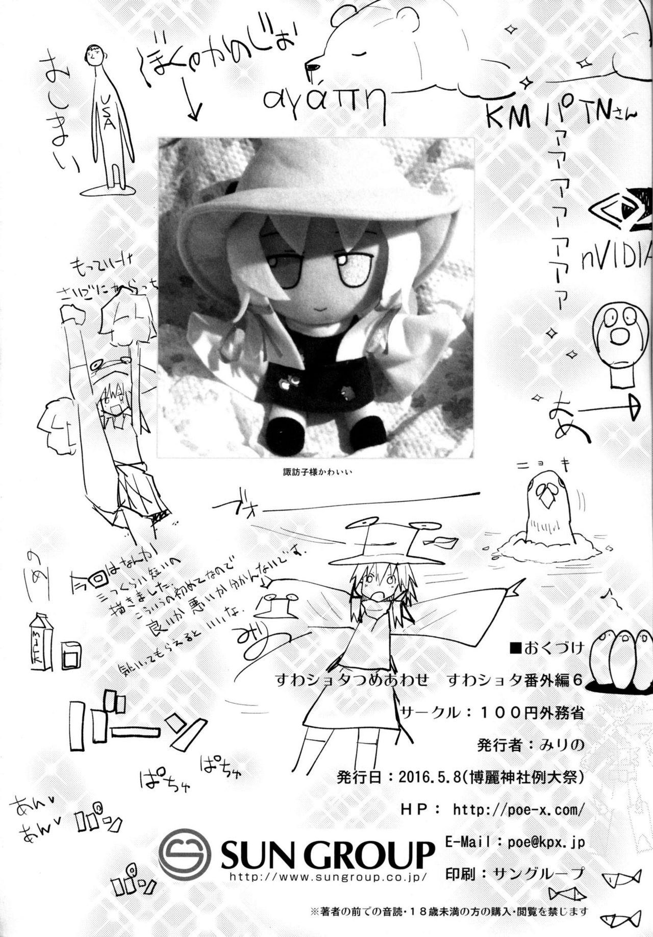 [100円外務省 (みりの)] すわショタつめあわせ すわショタ番外編6 (東方Project) [英訳] [DL版]