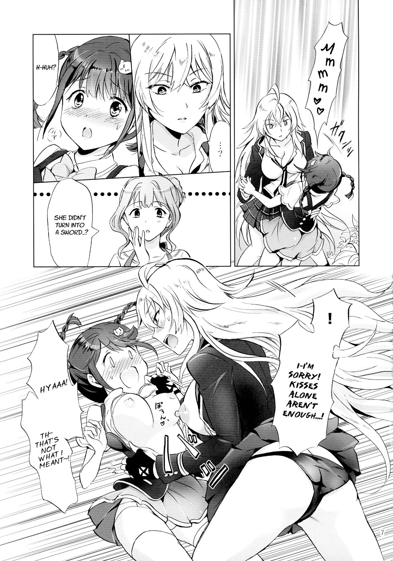 (Girls Love Festival 17) [peachpulsar (みら)] ドライヴできない! (Valkyrie Drive -Mermaid-) [英訳]
