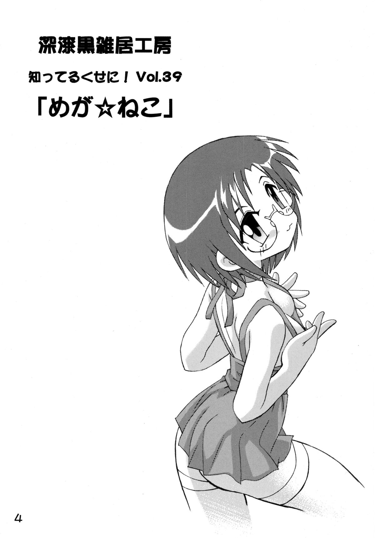 (C73) [深漆黒雑居工房 (みやもと留美)] 知ってるくせに!Vol.39 「めが☆ねこ」 (らき☆すた)