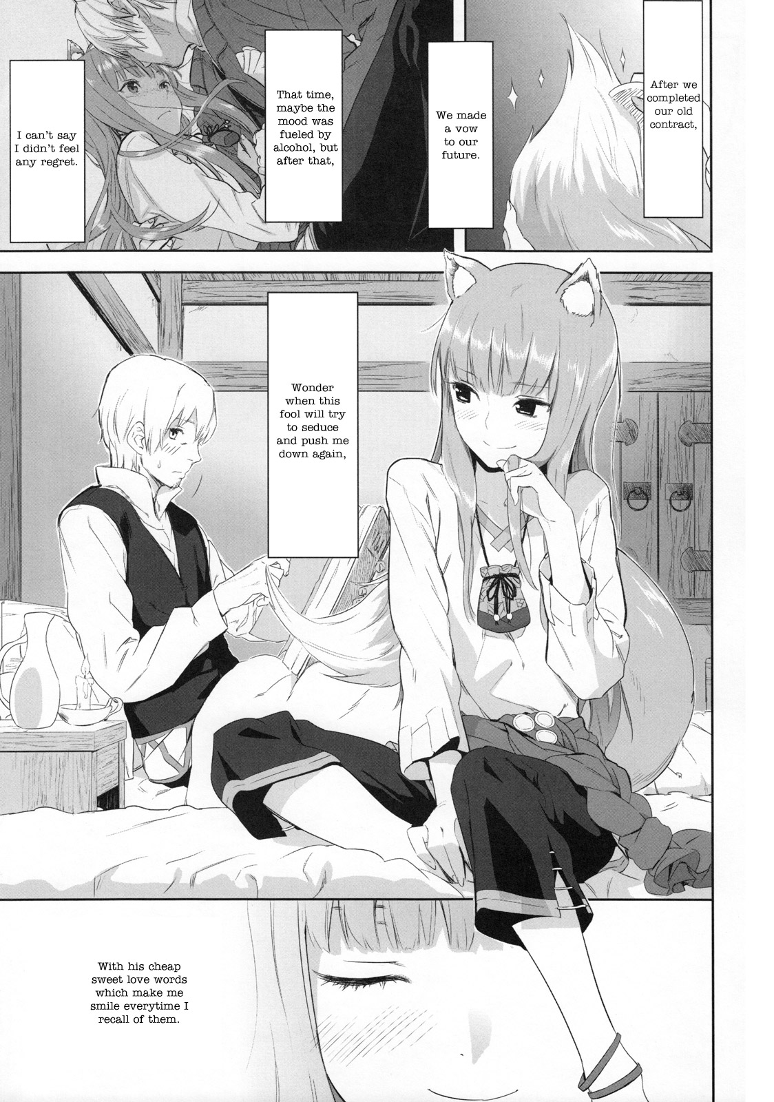 (C83) [アジサイデンデン (川上六角、小鳥遊レイ)] Harvest II (狼と香辛料) [英訳]