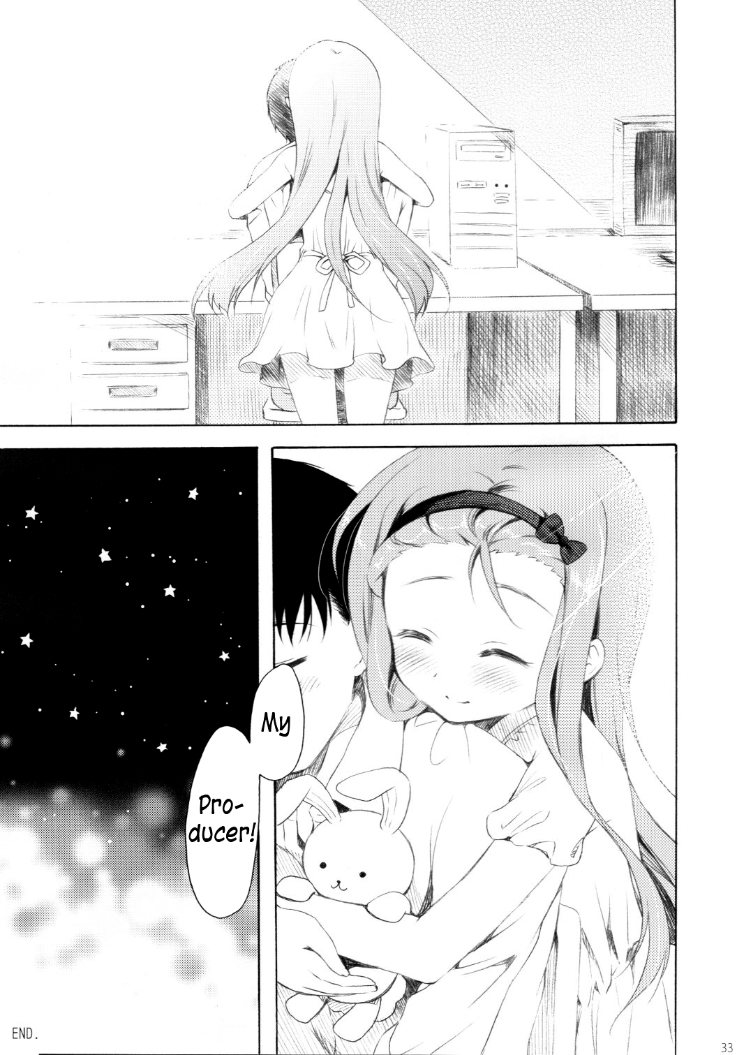(C80) [パンダが一匹。 (コミズミコ)] 真夜中さびしいウサギの月 (アイドルマスター) [英訳]