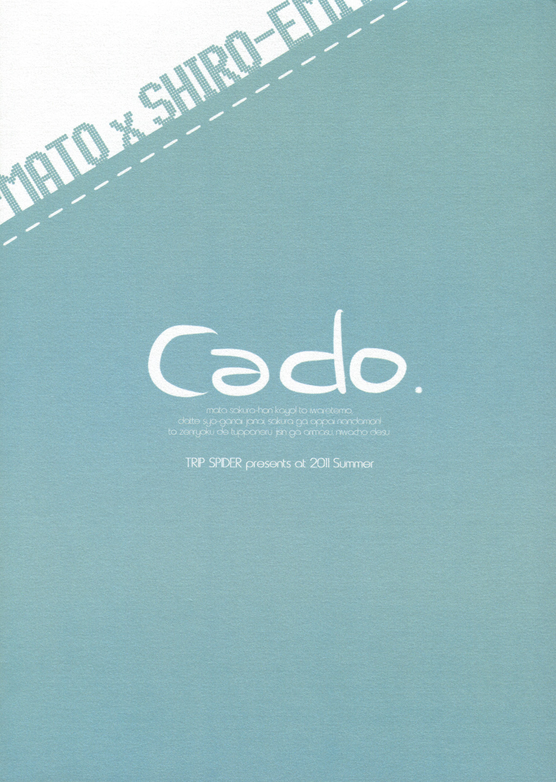 (C80) [TRIP SPIDER (niwacho)] Cado. (Fate/Stay night)
