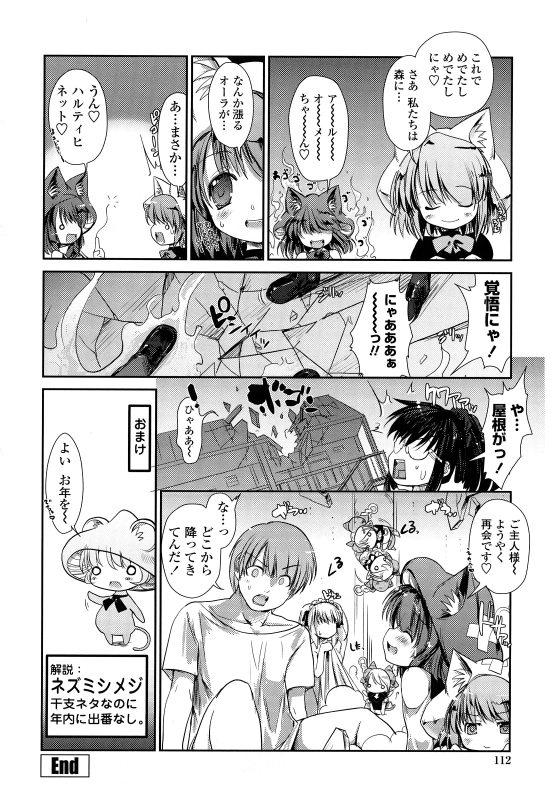 [にびなも凸面体] ネコキノと雨の町