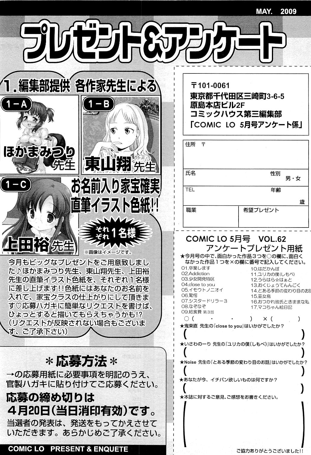COMIC LO 2009年5月号 Vol.62