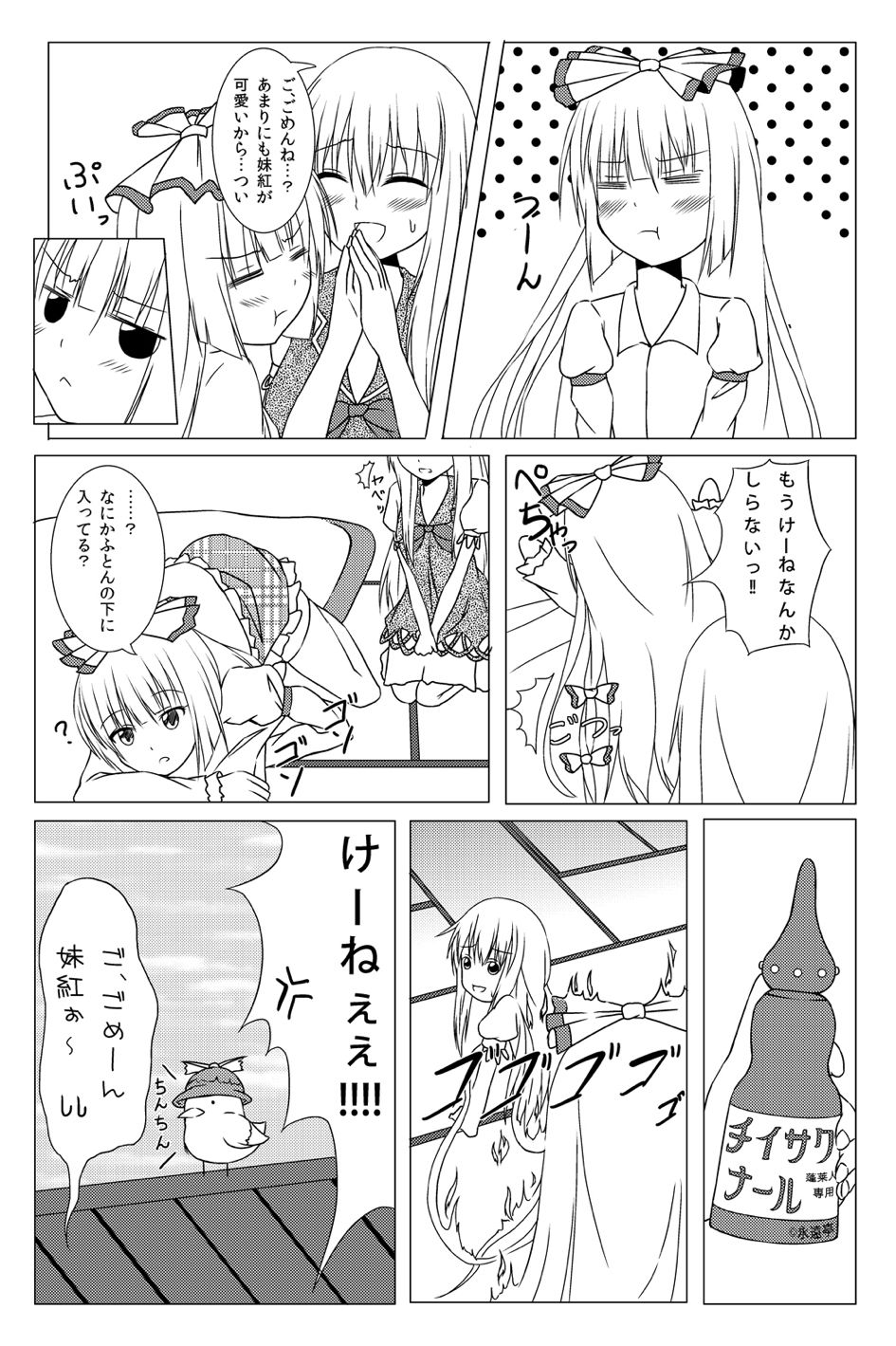 (C84) [井戸端会議所 (ふりいど)] 私の可愛いもこたん (東方Project)