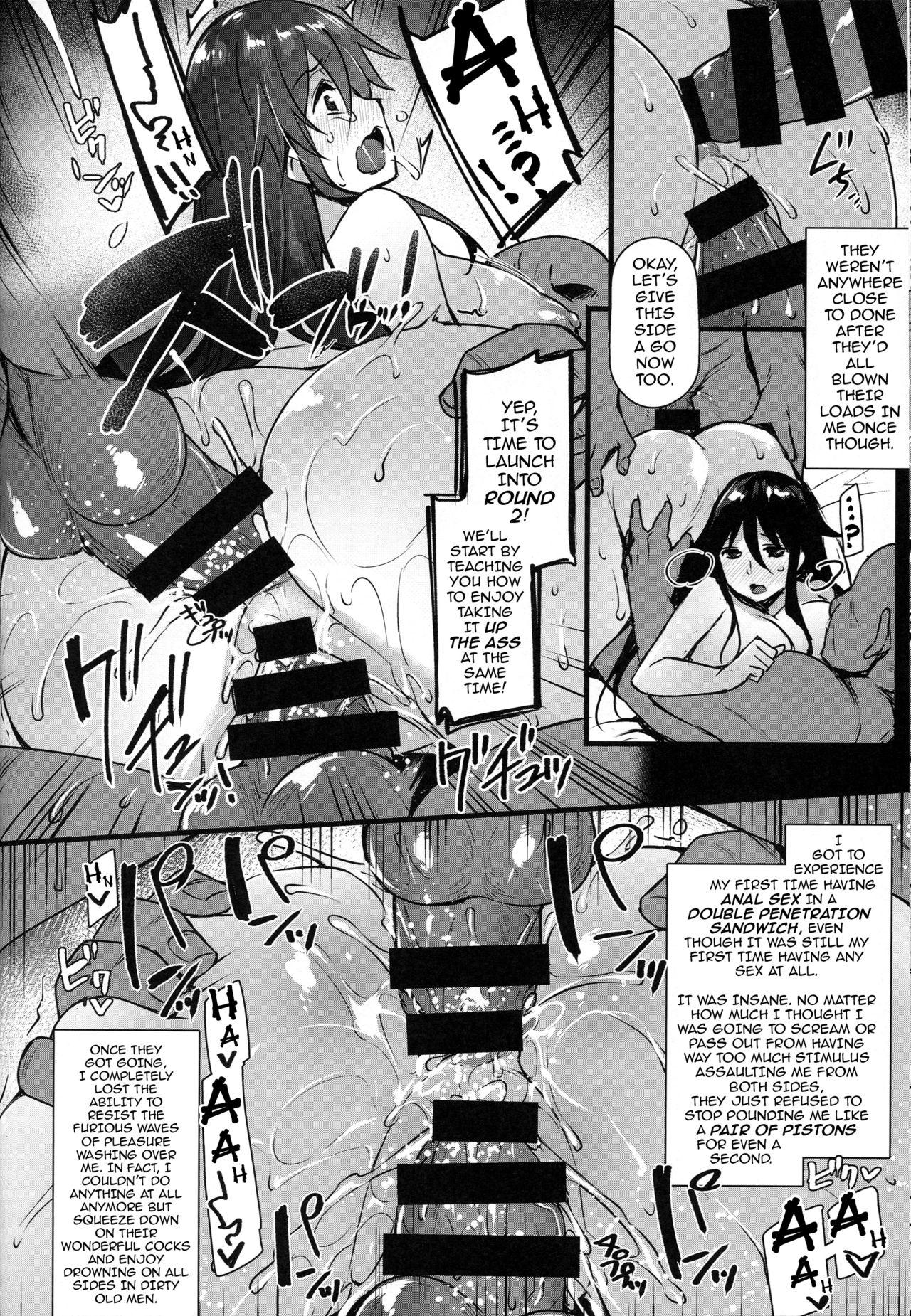 (C92) [姫屋 (阿部いのり)] レンタル種付けおじさん～27歳処女が種付けおじさん10人にハメられました～ [英訳]