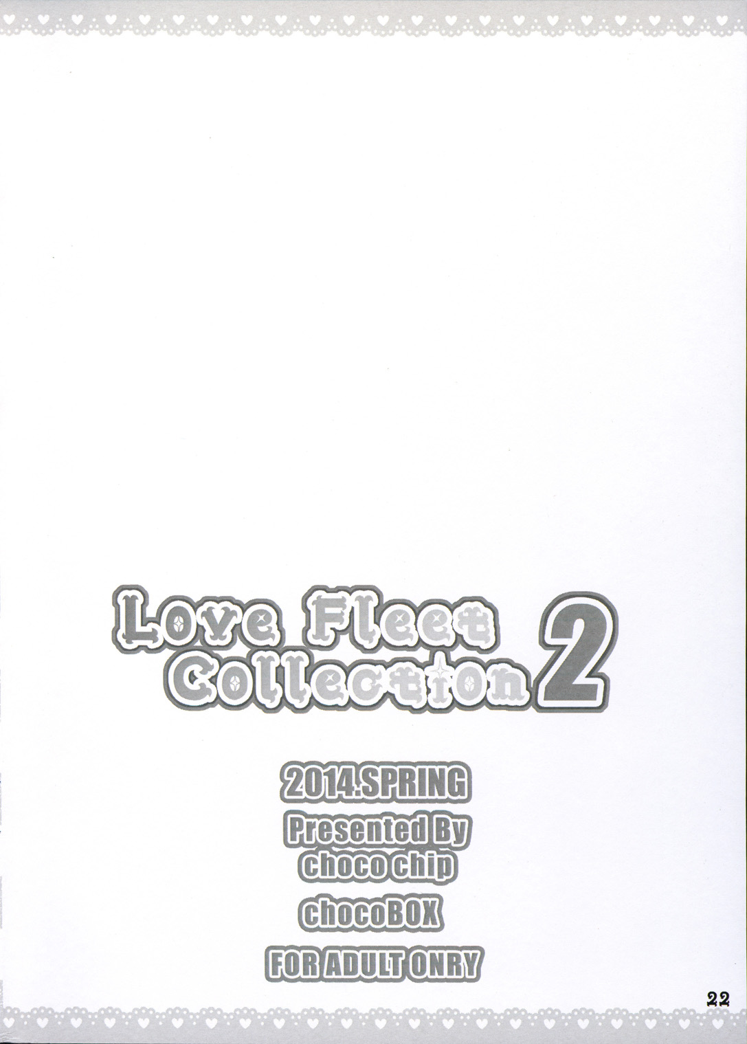 (COMIC1☆8) [choco BOX (choco-chip)] Love Fleet Collection 2 (艦隊これくしょん -艦これ-)