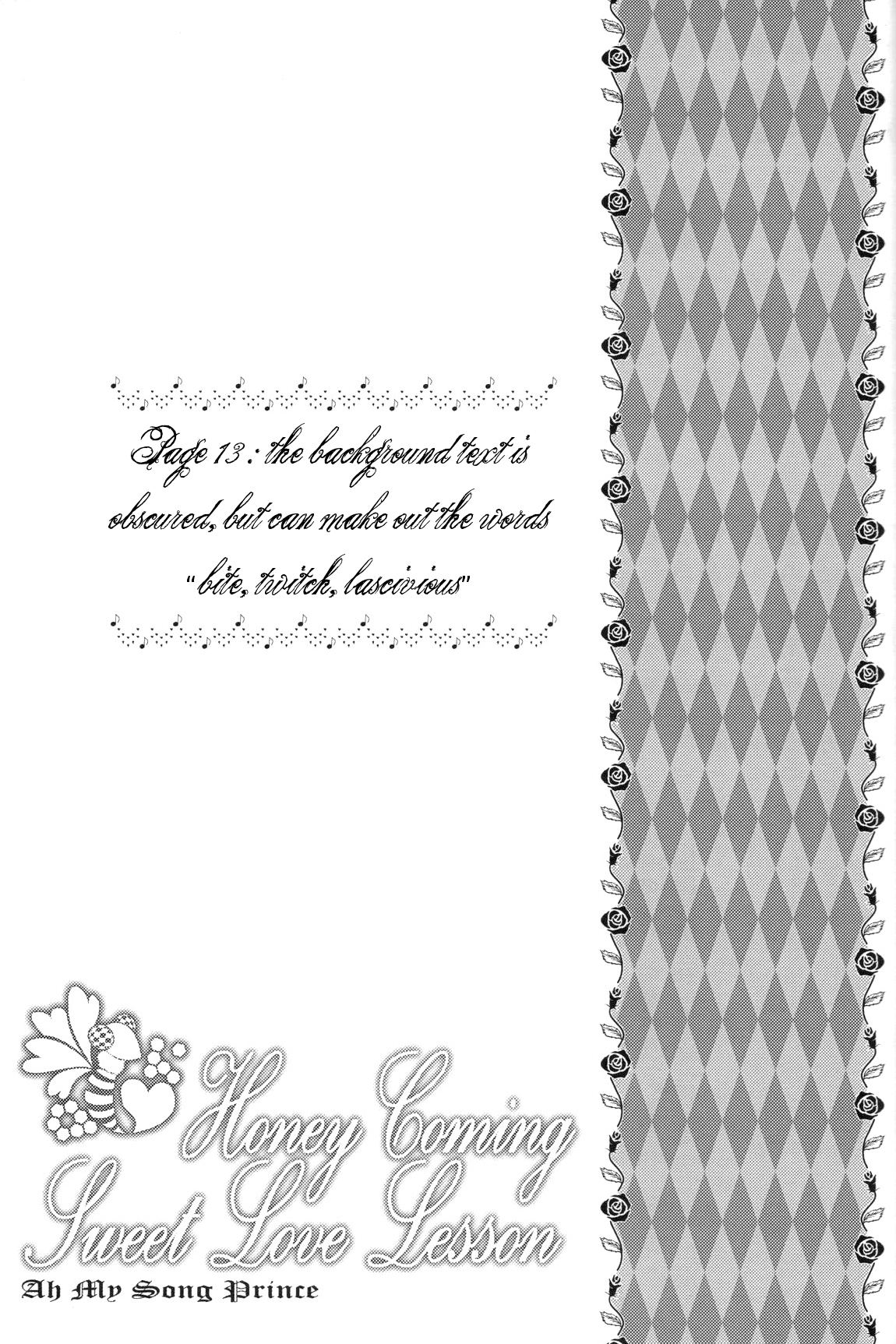 (SPARK6) [NEVER GIVE UP、SoW (猫納豆、るこ)] Honey Coming Sweet Love Lesson (うたの☆プリンスさまっ♪) [英訳] [ページ欠落]