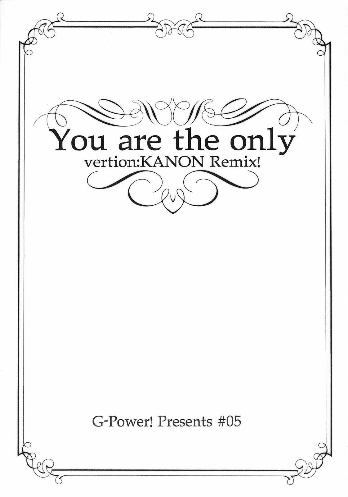 (Cレヴォ31) [G-Power! (Gody, SASAYUKi)] You are the only version:KANON remix (カノン)