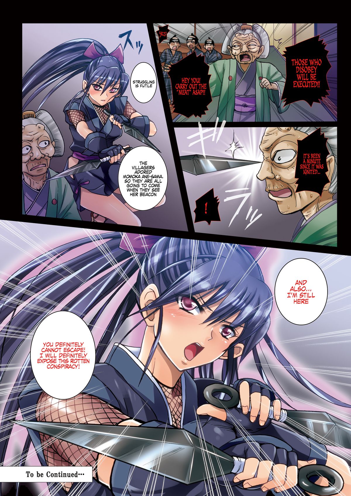 [悶亭 (悶亭姉太郎、悶亭妹次郎)] 女肉忍法帳 ～第三夜 散華～ [英訳] [DL版]