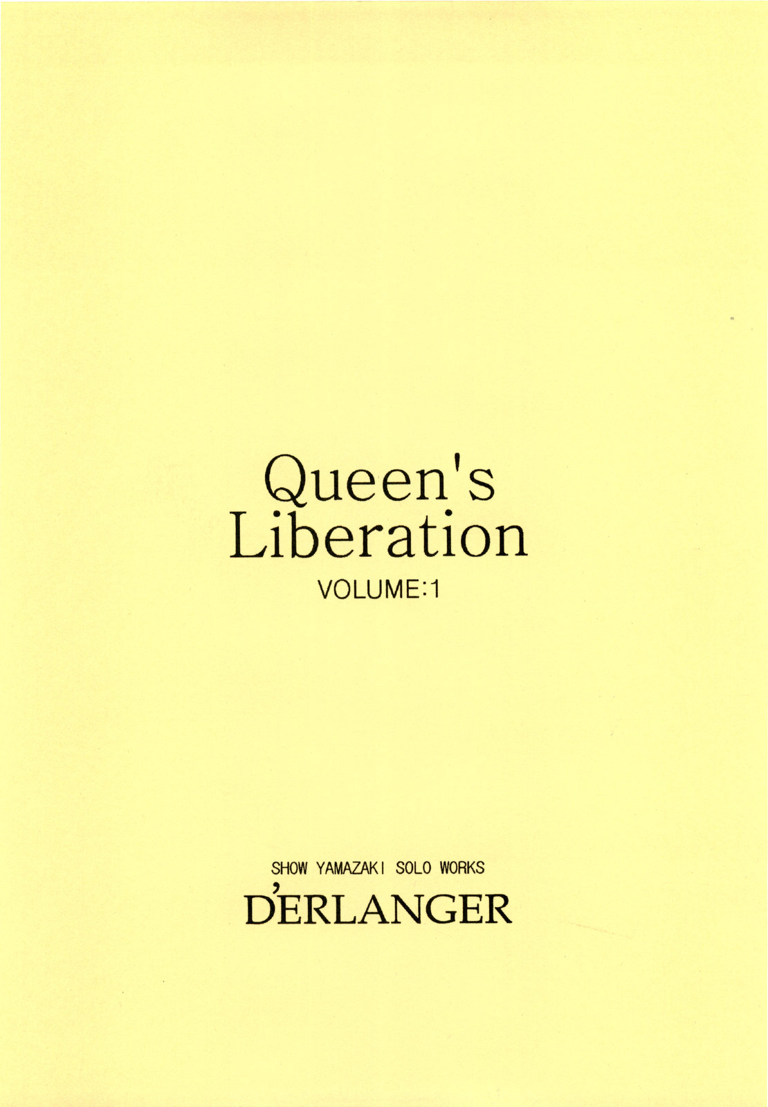 [D'ERLANGER (夜魔咲翔)] Queen's Liberation VOLUME 1 (クイーンズブレイド)