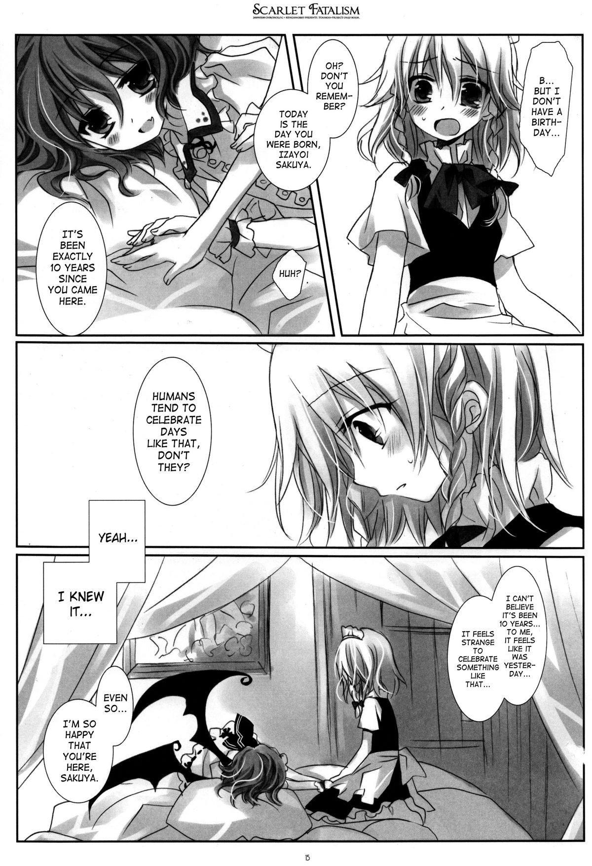 (例大祭6) [CHRONOLOG、Rengaworks (桜沢いづみ)] SCARLET FATALISM (東方Project) [英訳] [ページ欠落]