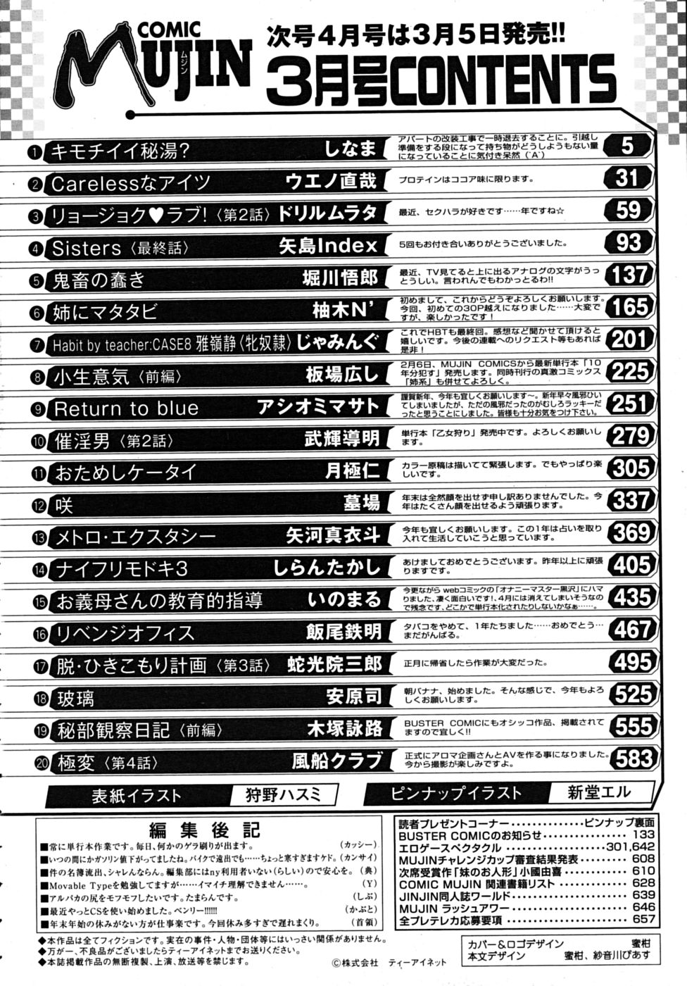COMIC MUJIN 2009年3月号