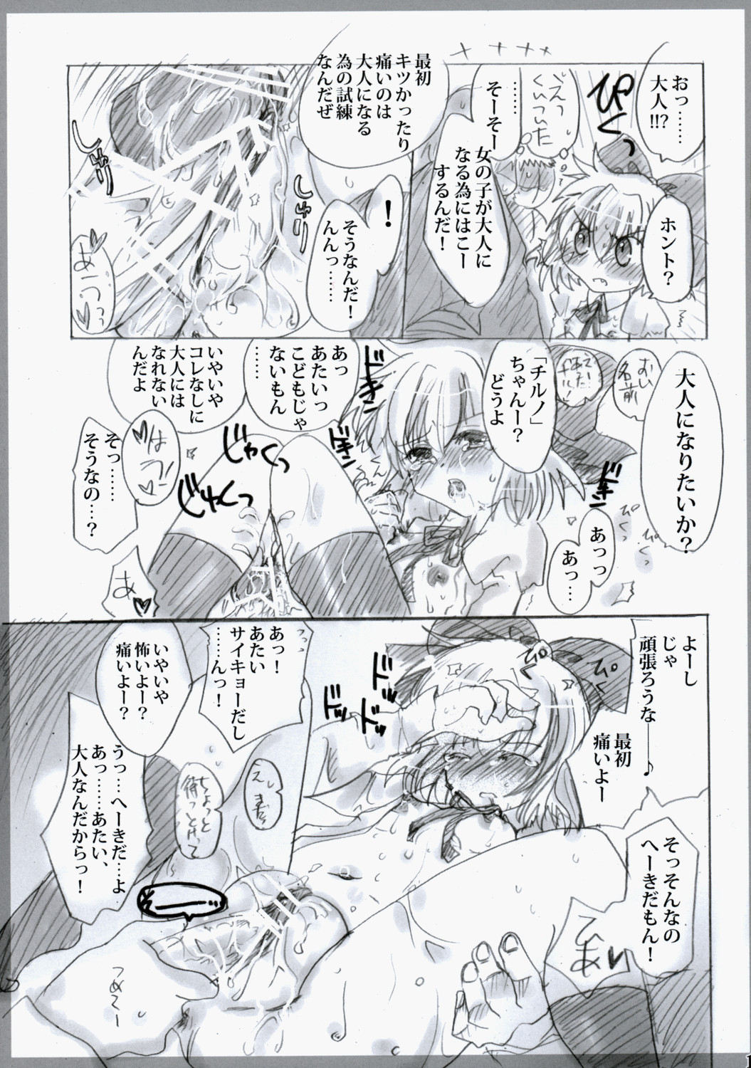 (C75) [バーニンソウル (月代)] 東方春画本 氷精遭難 (東方Project)