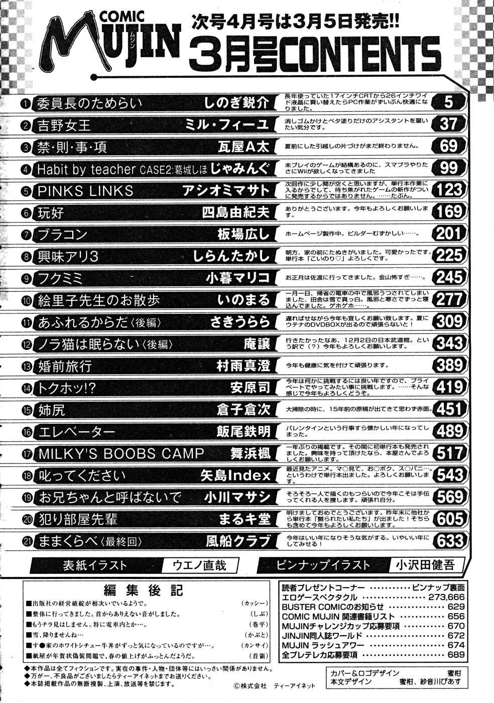 COMIC MUJIN 2008年3月号