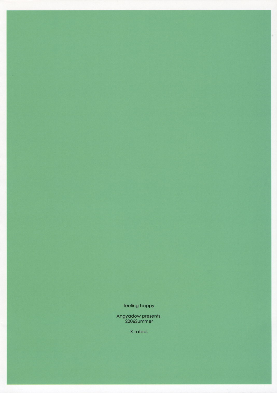 [行脚堂 (しけー)] feeling happy (涼宮ハルヒの憂鬱)