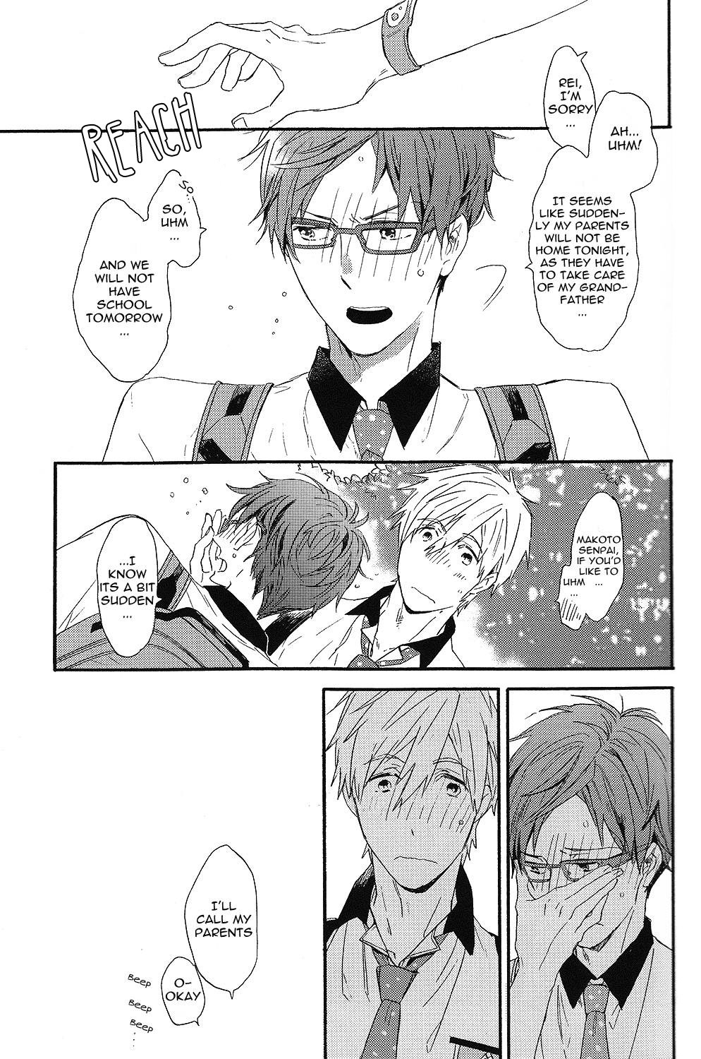 (SUPER23) [チャオ、ベイビー (三池ろむこ)] こわがりmash up! (Free!) [英訳]