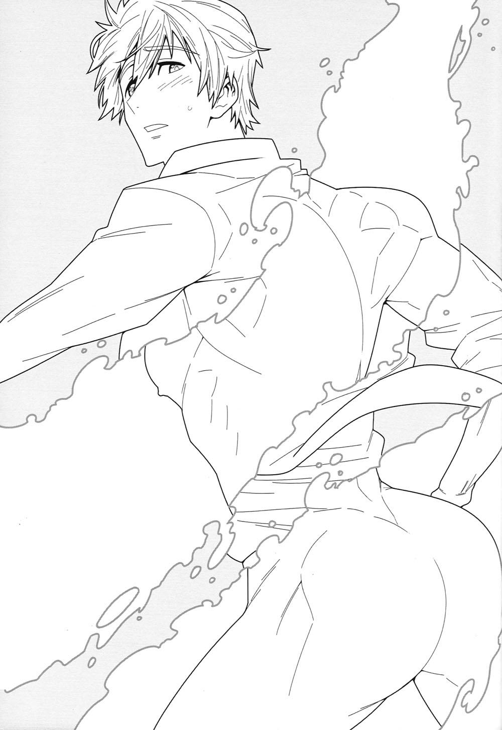 (HARUCC19) [まらぱるて (小島祥太朗)] 水の底に澱む (Free!) [英訳]